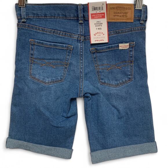 Levi Strauss Signature Girl’s Bermuda Shorts-Size 7 Regular - Picture 2 of 4